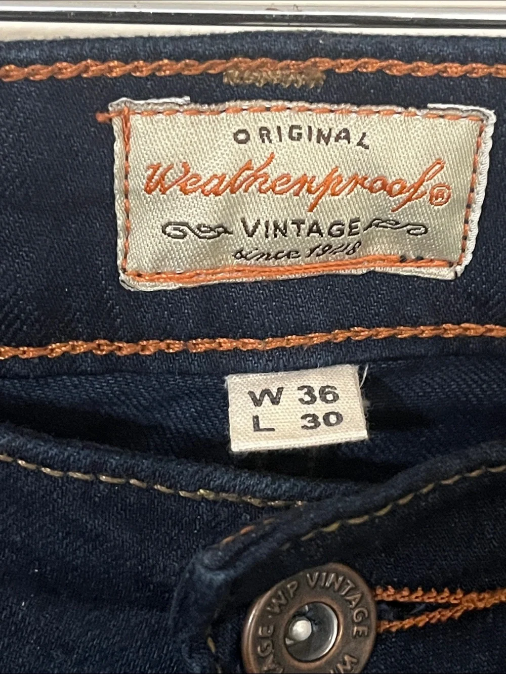 Weatherproof Men's Navy Slim Straight Jeans